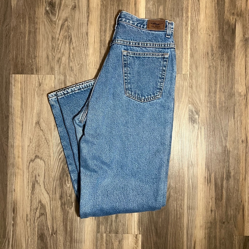 Vintage L.L. Bean Double L Fleece Lined Classic Straight Fit Jeans Size 30 x 32